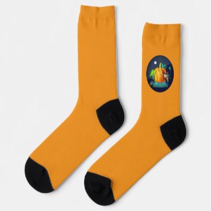 Halloween Socks — Pumpkin Magic & Moonlight Whimsy