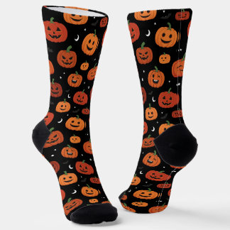 Halloween Socks With Pumpkin Faces