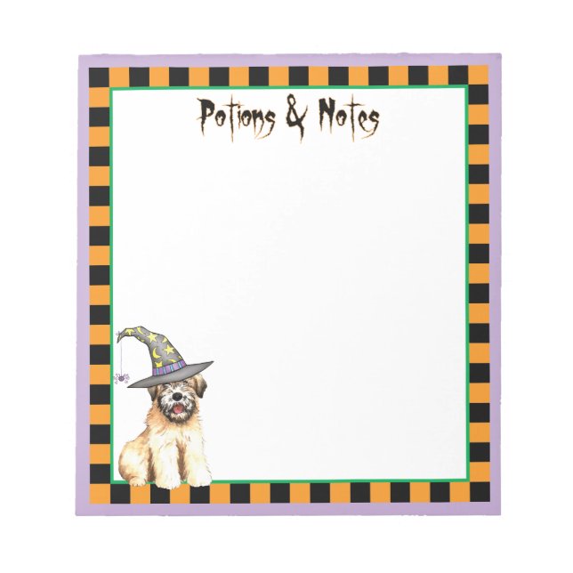 Halloween Soft Coated Wheaten Terrier Notepad (Front)