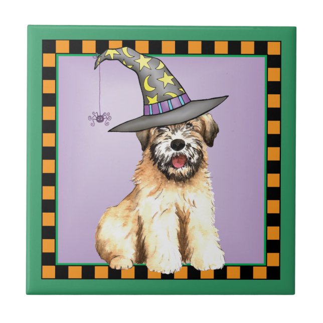 Halloween Soft Coated Wheaten Terrier Tile (Front)