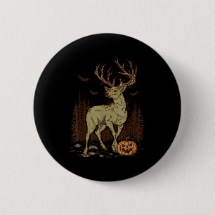 Halloween Soky Deer Antler Zombie Rustic Buck Fall 6 Cm Round Badge