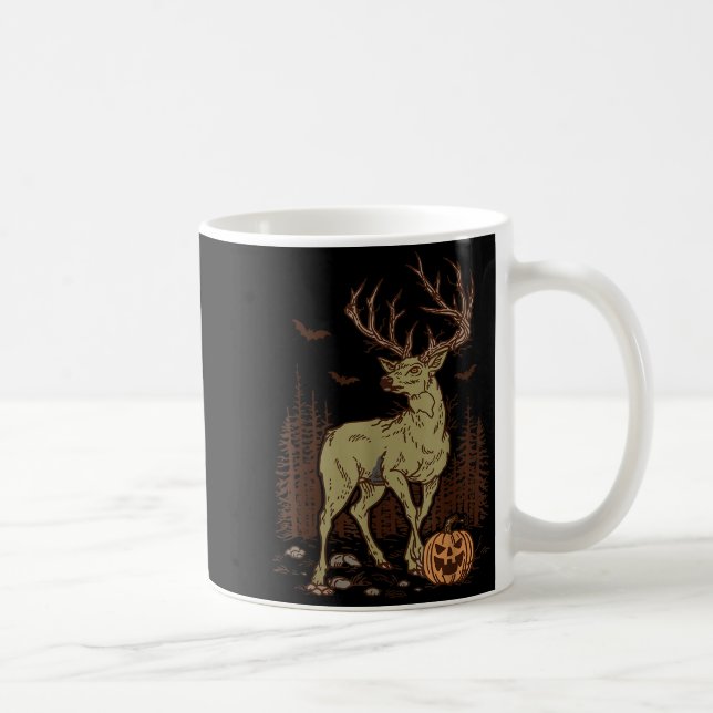 Halloween Soky Deer Antler Zombie Rustic Buck Fall Coffee Mug (Right)