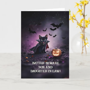 Halloween Son and Wife Daughter in Law Cute Card