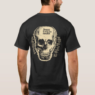 Halloween Sounds to Make You Shiver 2-Sided Skull T-Shirt