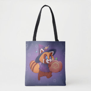Halloween Space Panda Tote Bag