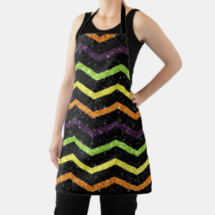 Halloween Sparkle Zig Zag Apron