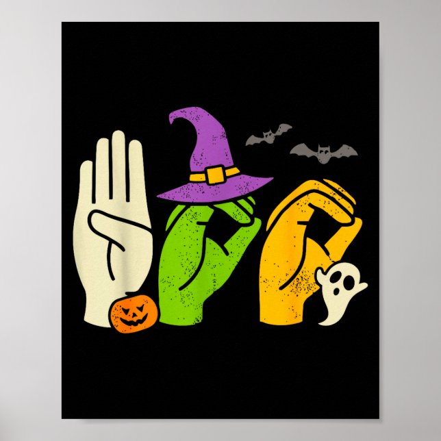Halloween Sped Teacher Boo In Asl Boo Hands Sign L (Front)