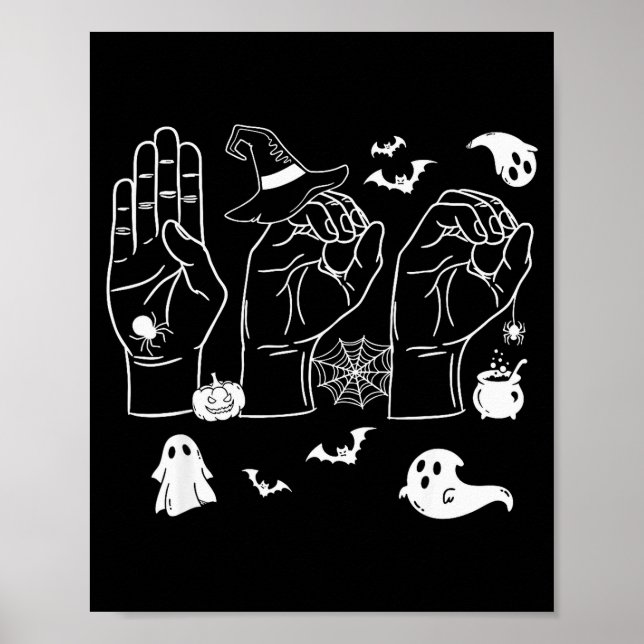 Halloween Sped Teacher Boo In Asl Boo Hands Sign L (Front)