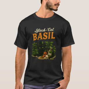 Halloween Spice Condiment Costume Black Cat Basil T-Shirt