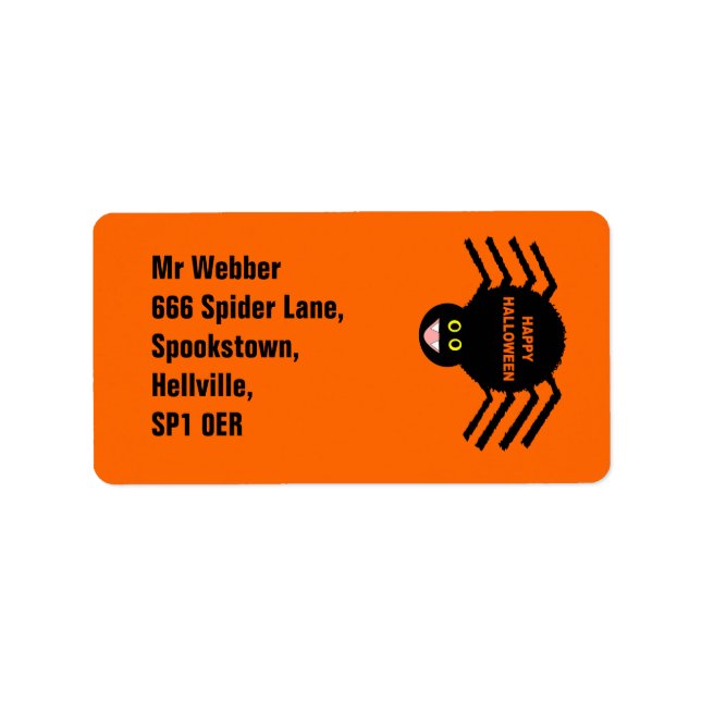 Halloween Spider Address Labels (Front)