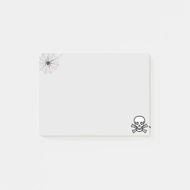 Halloween Spider and Skull & Bones Post-it Notes (Front)