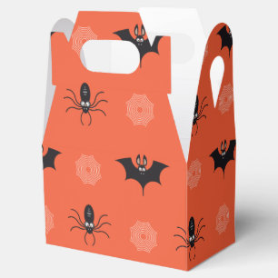 Halloween spider, bat & cobweb pattern favour box