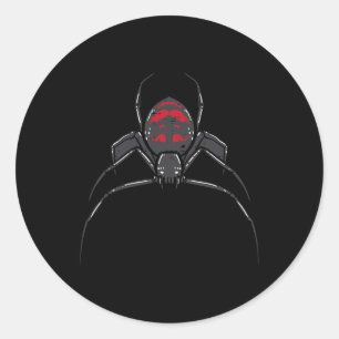 Halloween Spider Black Widow Costume Men Boys Kids Classic Round Sticker