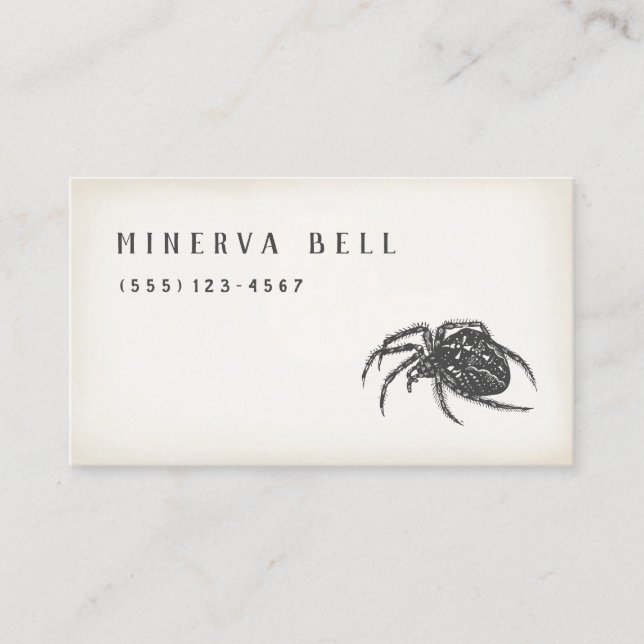 Halloween Spider Calling Card (Front)