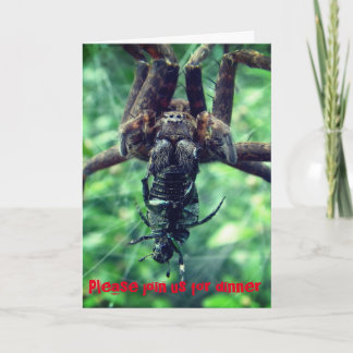 Halloween Spider Dinner Invitation