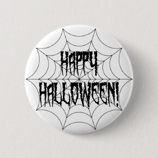 Halloween Spider Fingers and Web 6 Cm Round Badge