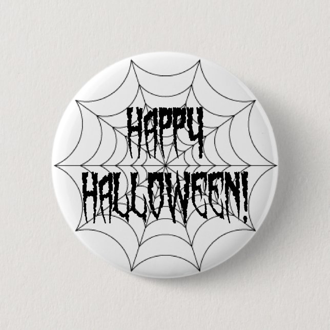 Halloween Spider Fingers and Web 6 Cm Round Badge (Front)