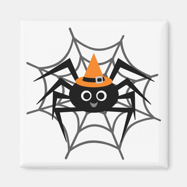 Halloween Spider in Web Tshirts and Gifts Magnet (Front)