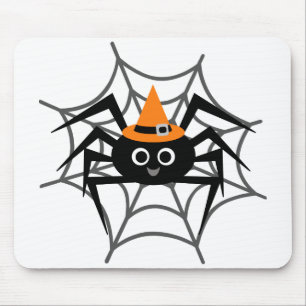 Halloween Spider in Web Tshirts and Gifts Mouse Mat