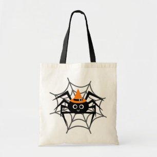 Halloween Spider in Web Tshirts and Gifts Tote Bag