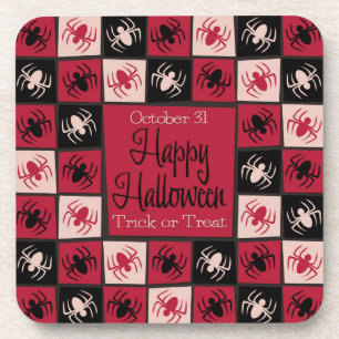 Halloween spider mosaic coaster