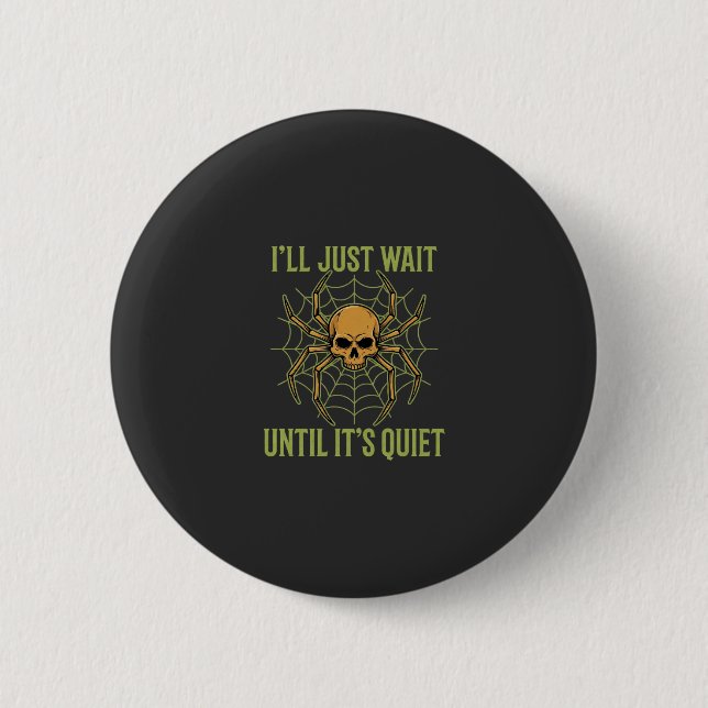 Halloween Spider Skull Quiet 6 Cm Round Badge (Front)