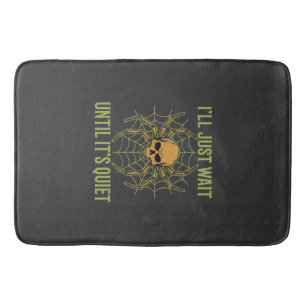 Halloween Spider Skull Quiet Bath Mat