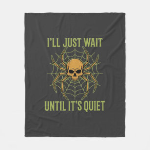 Halloween Spider Skull Quiet Fleece Blanket