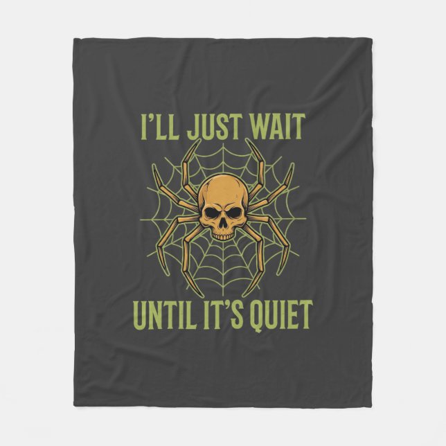 Halloween Spider Skull Quiet Fleece Blanket (Front)