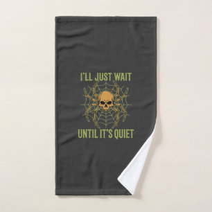 Halloween Spider Skull Quiet Hand Towel