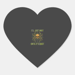 Halloween Spider Skull Quiet Heart Sticker