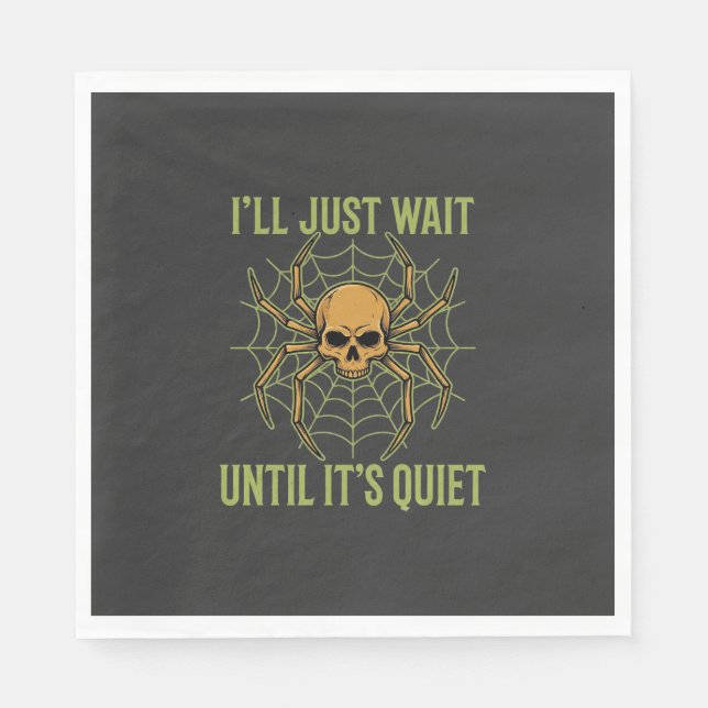 Halloween Spider Skull Quiet Napkin (Front)