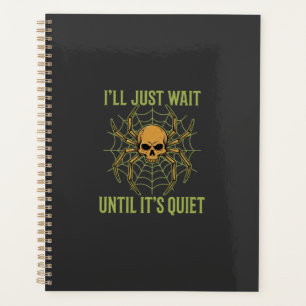 Halloween Spider Skull Quiet Planner