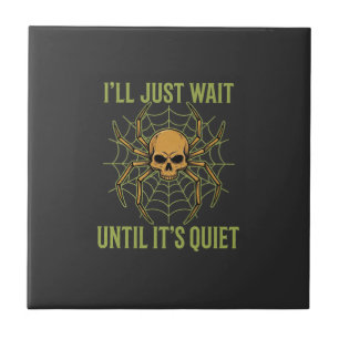 Halloween Spider Skull Quiet Tile