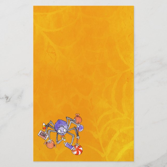 Halloween Spider Stationery (Front)