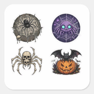Halloween Spider Sticker Pack Cute Creepy Spider