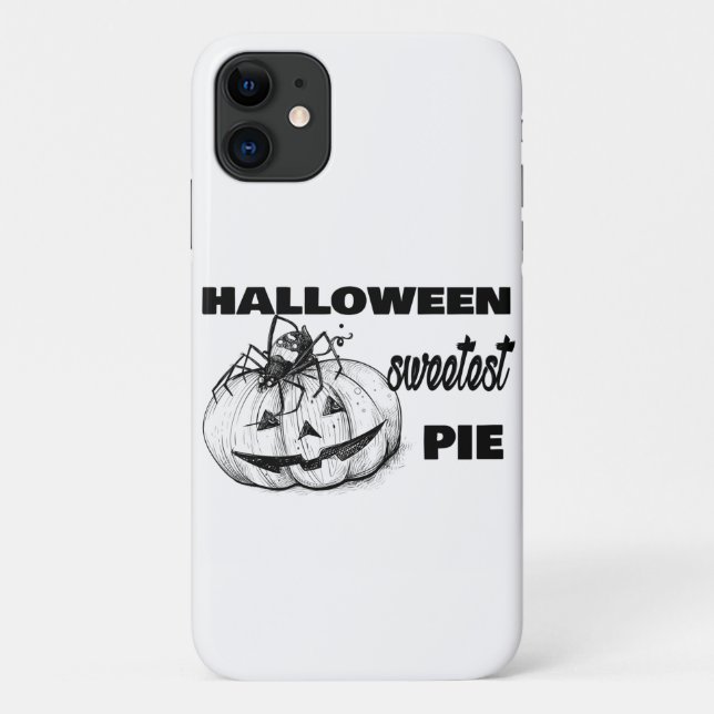 Halloween Spider Thinking Of Pumpkin Pie Case-Mate iPhone Case (Back)