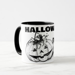 Halloween Spider Thinking Of Pumpkin Pie Mug