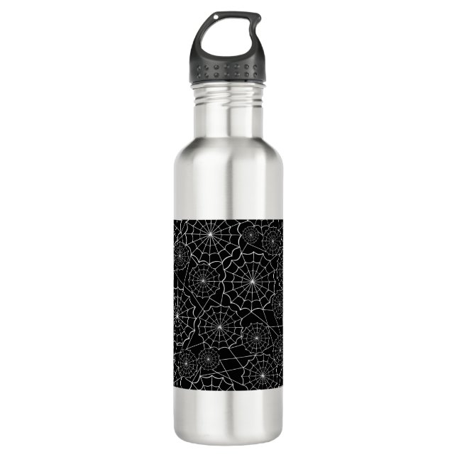 halloween spider web 710 ml water bottle (Front)