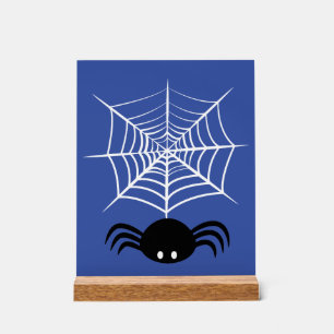 Halloween Spider Web Acrylic Sign