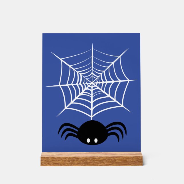 Halloween Spider Web  Acrylic Sign (Front)