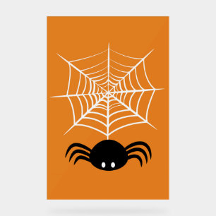 Halloween Spider Web Acrylic Sign
