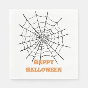 Halloween Spider Web and Eyeballs Napkin