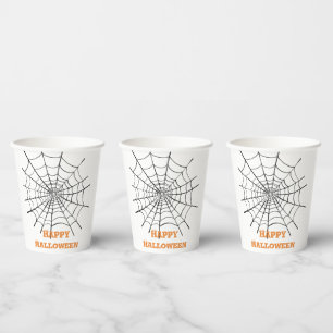 Halloween Spider Web and Eyeballs Paper Cups