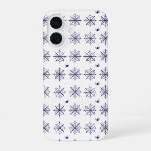 Halloween Spider Web and Spider Pattern iPhone 16 Case