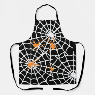 Halloween Spider Web Apron - Chef Kitchen Gift