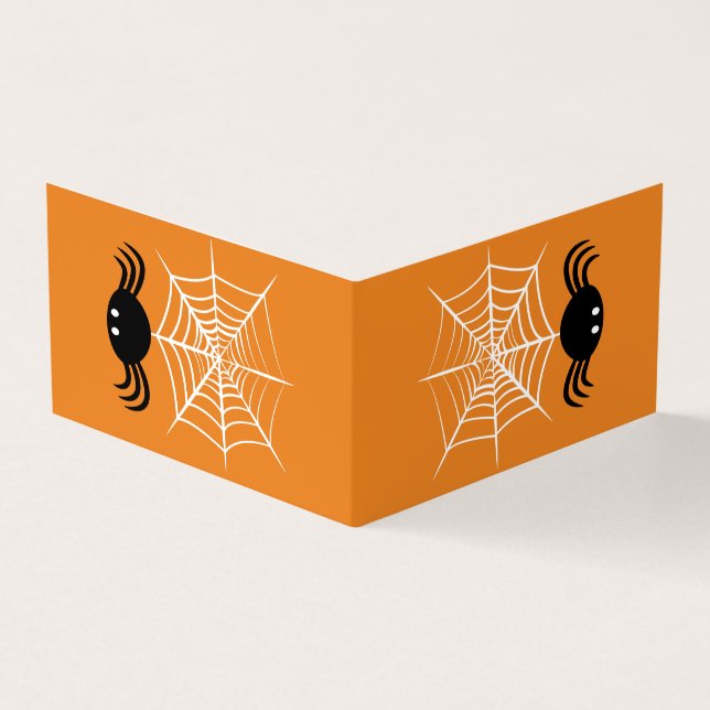 Halloween Spider Web  Business Card (Outside)