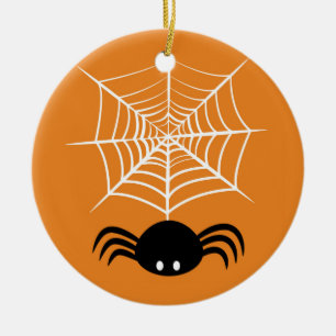 Halloween Spider Web Ceramic Tree Decoration