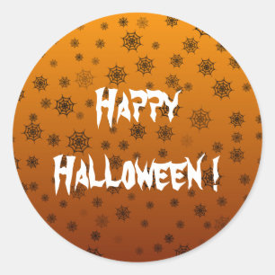 Halloween Spider Web Classic Round Sticker