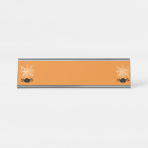 Halloween Spider Web Desk Name Plate